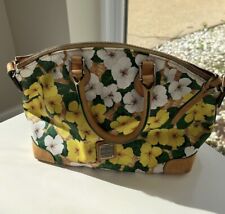 Dooney & Bourke Multi Floral Print Leather Double Handles Satchel Handbag for sale  Wentzville
