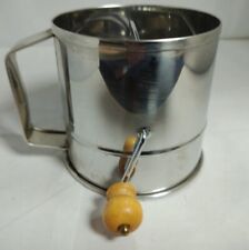 Vintage Flour Sifter Sifter with Wooden Knob Handle, used for sale  Shipping to South Africa