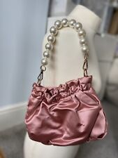 Pink satin bag for sale  LYMINGTON