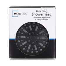 6-Setting Spray Shower Head 3.5" Face W/ Rub-Clean Nozzles Easy-Turn Click Lever for sale  Shipping to South Africa