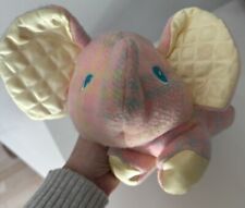 1986 Playskool Blankies SNUZZLE ELEPHANT Xadrez Rosa Pelúcia Cetim Amarelo Vintage comprar usado  Enviando para Brazil