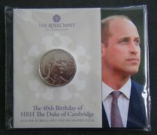 2022 40th Birthday of Prince William Duke of Cambridge UK £5 Coin Royal Mint BU , käytetty myynnissä  Leverans till Finland