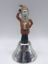 Vintage 1920s Silver Tone Santa Claus Christmas Dinner Service Bell, used for sale  Shipping to South Africa