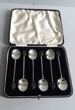 antique silver coffee spoons for sale  TORQUAY