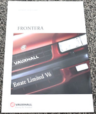 VAUXHALL FRONTERA LIMITED V6 FOLHETO DE VENDAS REINO UNIDO SETEMBRO 1999 comprar usado  Enviando para Brazil