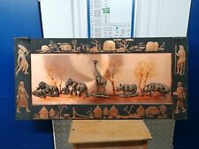 Vintage African Safari Carved Jungle Animals Pure Copper And Wood for sale  Shipping to South Africa