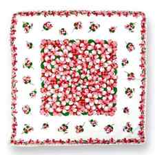 Vintage handkerchief Pink Impatiens Floral Women's Accessory Hanky Cotton , used for sale  Shipping to South Africa