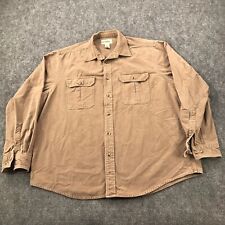 Gander Mountain Shirt Men's Extra Large Chamois Flannel Brown Button Up Heavy  for sale  Shipping to South Africa