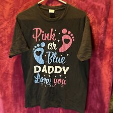 Usado, Camiseta revelação de gênero rosa ou azul papai te ama camiseta festa bebê camiseta comprar usado  Enviando para Brazil