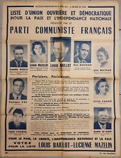 Affiche parti communiste d'occasion  Charenton-le-Pont
