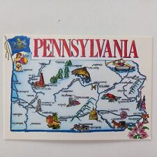Postcard map pennsylvania for sale  LLANDINAM