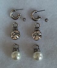 Miglio burnished Silver Earring Hoops Plus Charms Excellent Condition  for sale  Shipping to South Africa