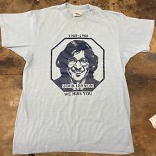 Camiseta RARA 1980 VINTAGE BEATLES John Lennon Memorial ponto único média  comprar usado  Enviando para Brazil