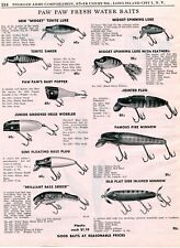 1954 Print Ad of Paw Paw Fresh Water Fishing Lure Midget Pike Minnow Bass Seeker, used for sale  Shipping to South Africa