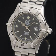 Relógio de quartzo feminino TAG HEUER 2000 962.015 preto data aço comprar usado  Enviando para Brazil