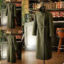 Sobretudo masculino de lã uma peça verde escura lapela formal grosso negócio casaco longo, usado comprar usado  Enviando para Brazil