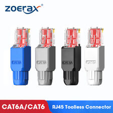 10 piezas conector CAT6 RJ45 CAT6A, herramienta ZoeRax enchufes de terminación Ethernet libres segunda mano  Embacar hacia Argentina