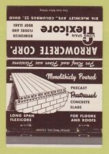 Matchbook Cover - Arrowcrete Floor Roof Slabs Columbus OH concrete 40 Strike for sale  Shipping to South Africa