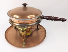 Vintage Copper Chafing Fondue Dish with Tray - 6 Piece for sale  Shipping to South Africa