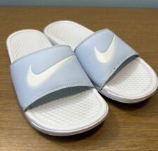 Chinelo Nike Benassi Feminino Tamanho 8 SLIDES Bebê Azul Branco Liso 2002 comprar usado  Enviando para Brazil