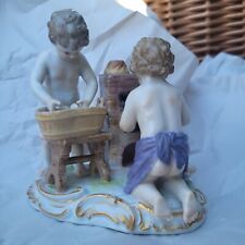 Estatueta antiga de porcelana Meissen para fazer chá/chocolate 4"", usado comprar usado  Enviando para Brazil