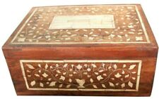 Usado, Caixa decorativa de cor marrom com incrustação óssea pintada à mão caixa de design de flores comprar usado  Enviando para Brazil