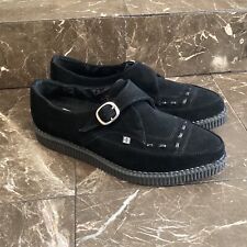 TUK Creeper Zapatos Negro Gamuza Correa de Monje Tenis Negras y Blancas Para Hombre EE. UU. 12 NUEVAS, usado segunda mano  Embacar hacia Mexico