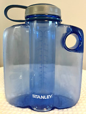 Botella deportiva de agua de boca ancha reutilizable Stanley azul con tapa 1 litro/34 oz segunda mano  Embacar hacia Argentina