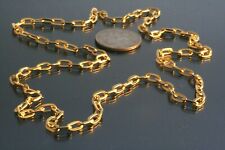 Used, 22K 23K 24K THAI BAHT DP GOLD ~ LONG UNISEX ROLO LINK PAPER CLIP CHAIN NECKLACE for sale  Euless
