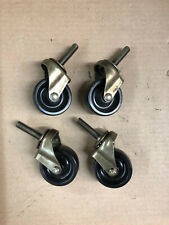 Heavy Duty Swivel Caster Wheels - 2" Wheels - 3/8" Threaded Stud (Set of 4), used for sale  Shipping to South Africa