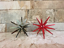 Vintage Hard Plastic Atomic Star Sputnik Ornaments for sale  Shipping to South Africa