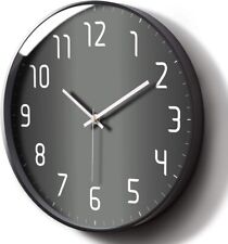 Modern Wall Clock Black&Grey Large Decorative Office  for sale  Shipping to South Africa