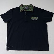Laphroaig Scotch Rugby Polo Shirt Men’s XL Short Sleeve Plaid Collared Liquor for sale  Shipping to South Africa