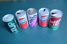 Latas de soda de colección Steel Side Pop Pepsi, Fanta, 7up, Bubble Up - Lote de 5, usado segunda mano  Embacar hacia Argentina