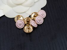 CHANEL Vintage Baby Pink Buttons Set of 8 CC Logo 12 mm for sale  Shipping to South Africa