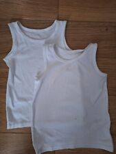 Boys white vests for sale  MERTHYR TYDFIL