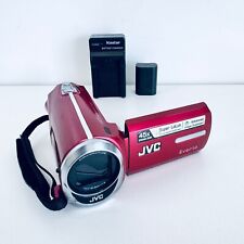 Videocámara roja de doble memoria JVC Everio 8 GB GZ-MZ230RU batería y cargador *Probado*, usado segunda mano  Embacar hacia Argentina