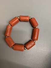 Coral beads bangle for sale  GRAYS