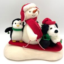 2007 Hallmark Jingle Pals Snow What Fun Trineos Cantando Snowman Perro Pingüino Mus segunda mano  Embacar hacia Argentina
