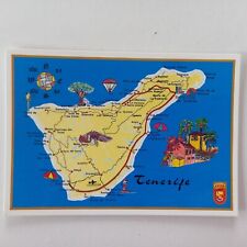Postcard map tenerife for sale  LLANDINAM