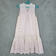Mini vestido feminino Rebecca Taylor com acabamento em renda rosa claro tamanho 4 comprar usado  Enviando para Brazil