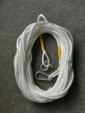 100FT OF NEW 10MM ROPE WHITE ANCHOR BOAT MOORING WITH 10MM SNAP HOOK & SHACKLE B for sale  Shipping to South Africa