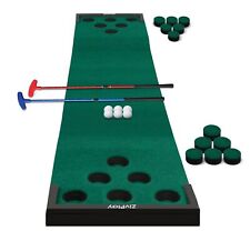 Alfombra de juego de golf pong para interiores exteriores con bolsa de transporte, putters, pelotas de golf segunda mano  Embacar hacia Argentina