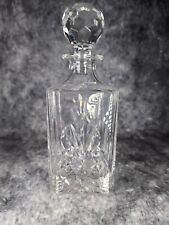 Edinburgh Crystal Glass Square Whiskey Decanter + Stopper  Fan / Diamond Pattern for sale  Shipping to South Africa