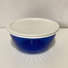 Pyrex Cobalt Blue 6 Cup 1.5L Ribbed Mixing Bowl 7402-S + Lid 7402-PC for sale  Shipping to South Africa