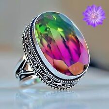 Bi-Tourmaline Gemstone 925 Sterling Silver Ring Handmade Jewelry All Size for sale  Shipping to South Africa