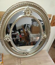 Espelho de parede oval barroco Sheffield Home 24x28 polegadas, prata usado , usado comprar usado  Enviando para Brazil