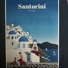 Santorini poster retro for sale  Ashburn