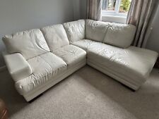 White leather corner for sale  EASTLEIGH