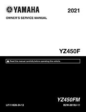 Yamaha owners service manual 2021 YZ450F, YZ450FM for sale  Shipping to South Africa
